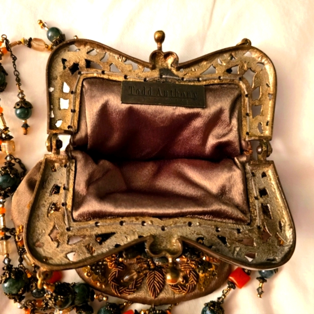 Todd Anthony vintage beaded evening bag, big enough for lipstick, ID, comb